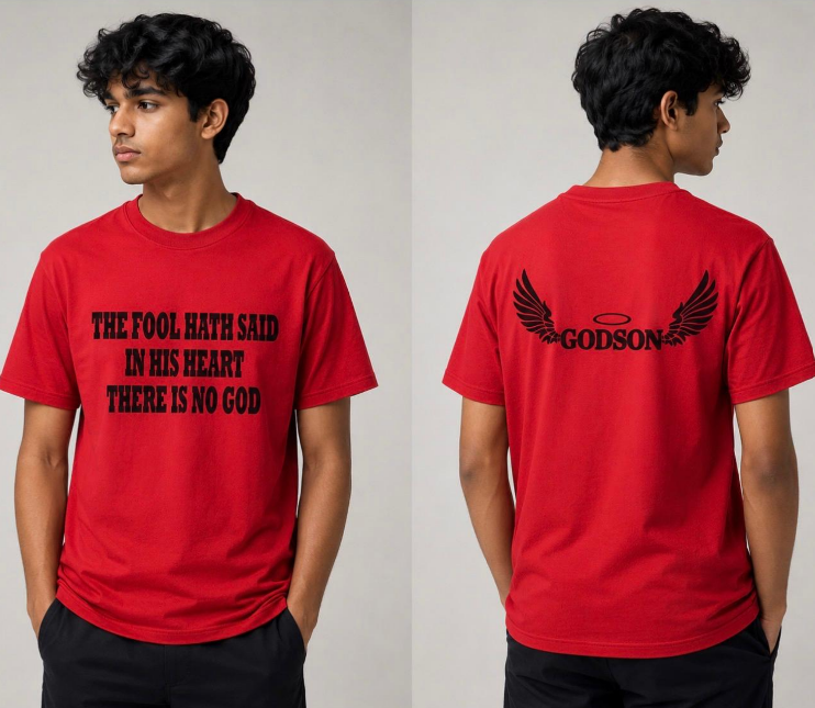 Godson T-Shirt - The Fool Hath Said In His Heart, There Is No God